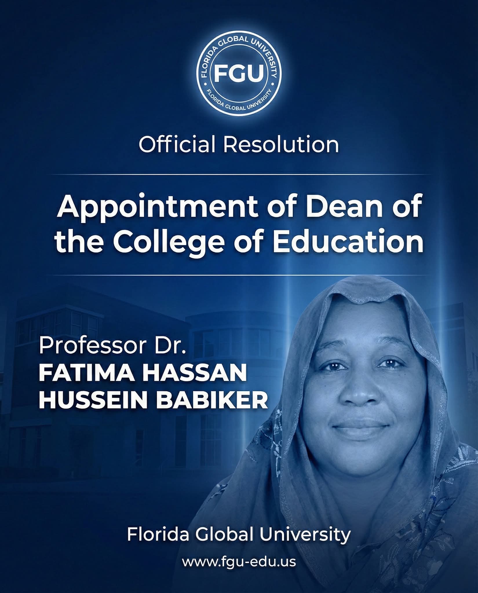 Appointment of Dean of the College of Education